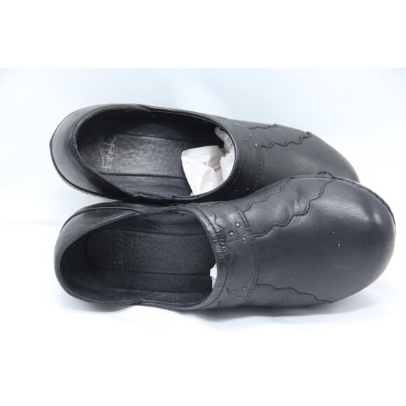 Dansko Hailey Clog Shoes Womens EU38 US 8 Black Scalloped Leather - Runs Small - Picture 5 of 8